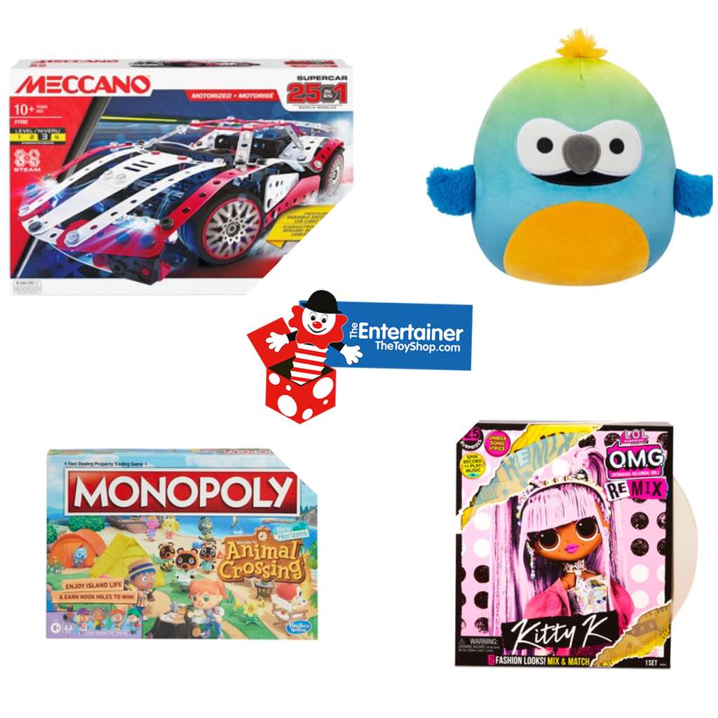 Up to 75% off Sale + Extra 10% off with code + free click & collect (includes Disney, Barbie, Squishmallows, Meccano)