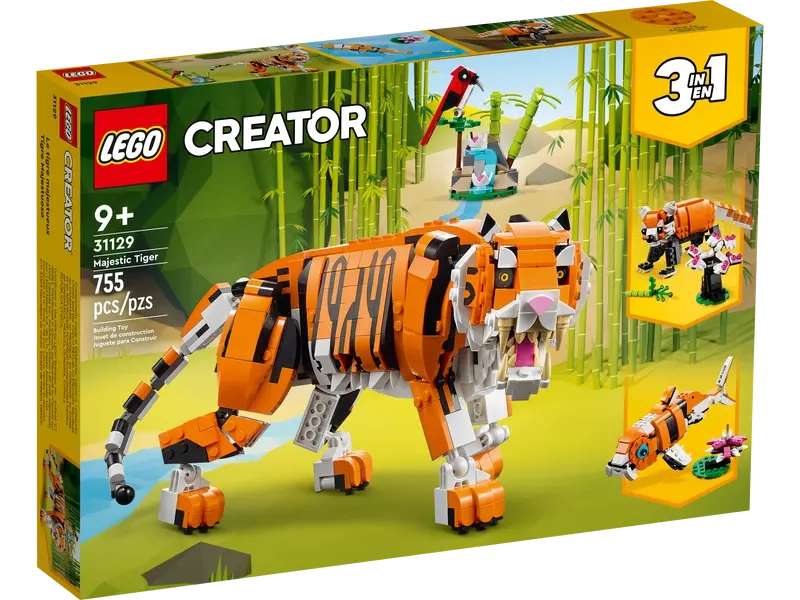 LEGO Creator 3in1 Majestic Tiger Building Set 31129 - Free Click and Collect
