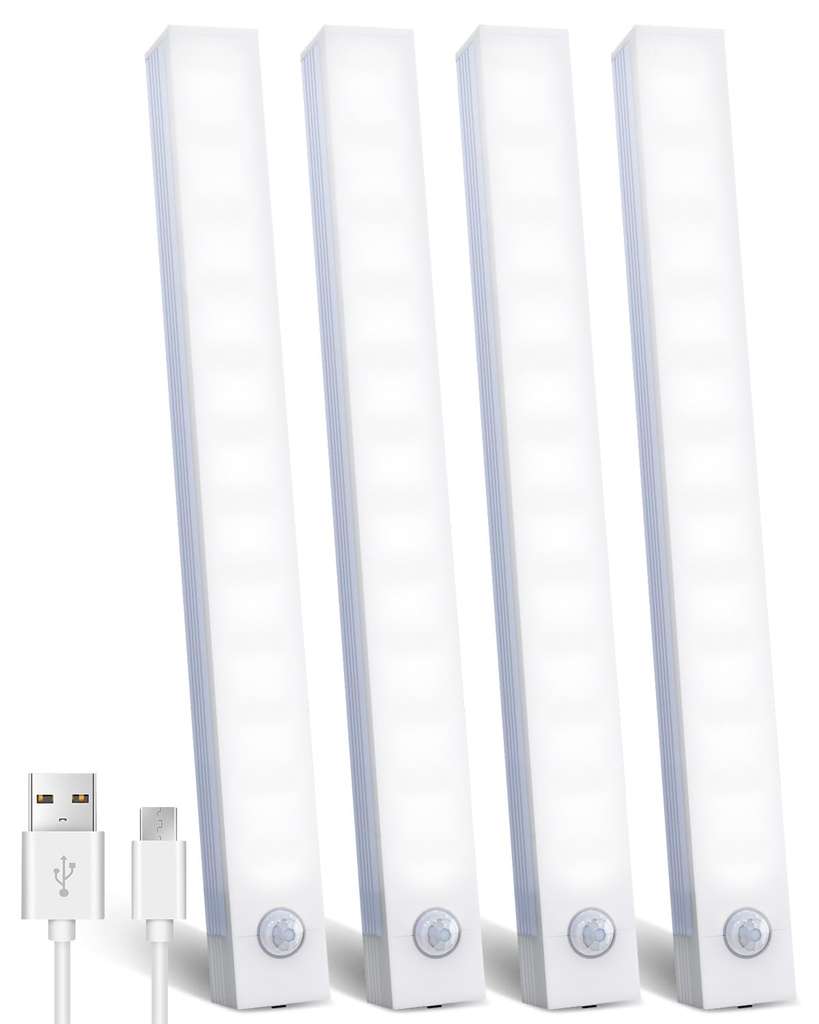 KALAHOL Under Cabinet Lights 4 Pack ,4 Sensor Modes, USB Motion Sensor, USB Type-C, Stepless Dimming, with voucher, BRIDGE LINES LIMITED|FBA